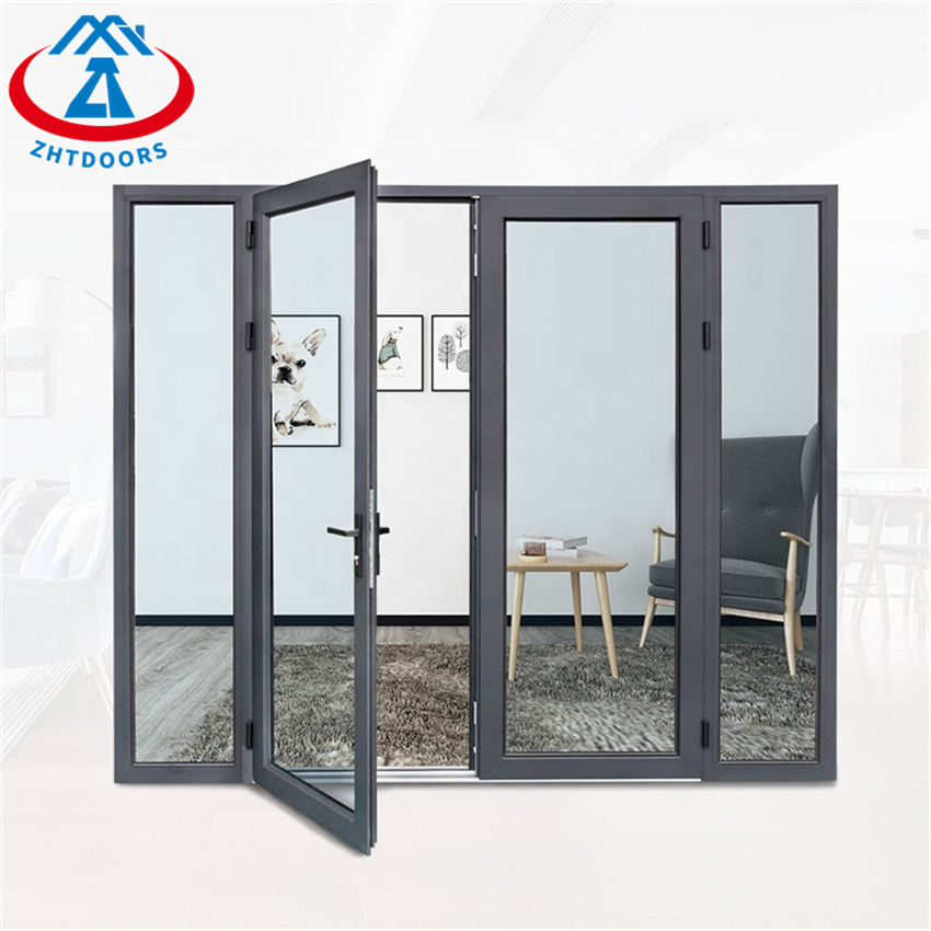 Double Front Door Exterior Sliding Shop Front Double Aluminium Swing Door