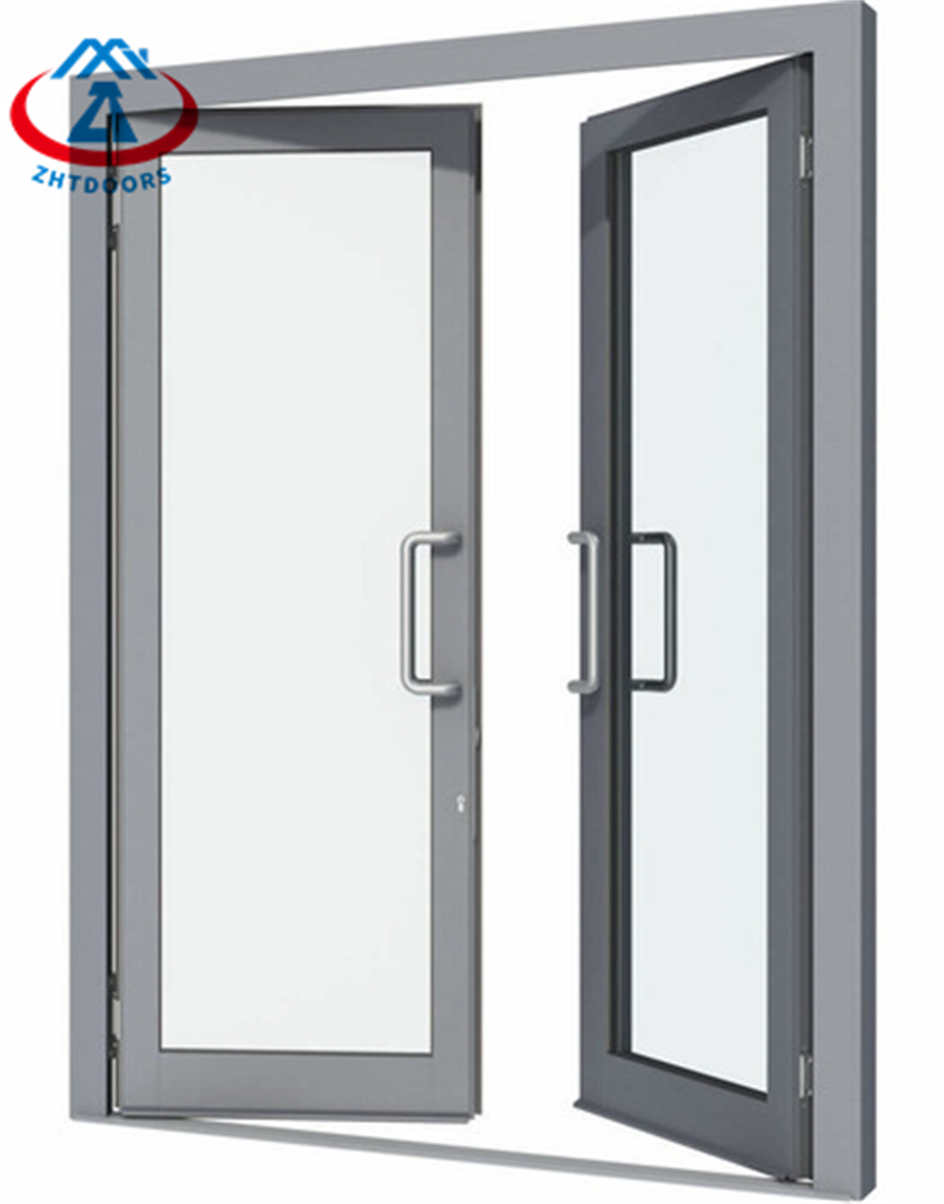 Entry Door Thermal Break Aluminium Double Pane Swing Door