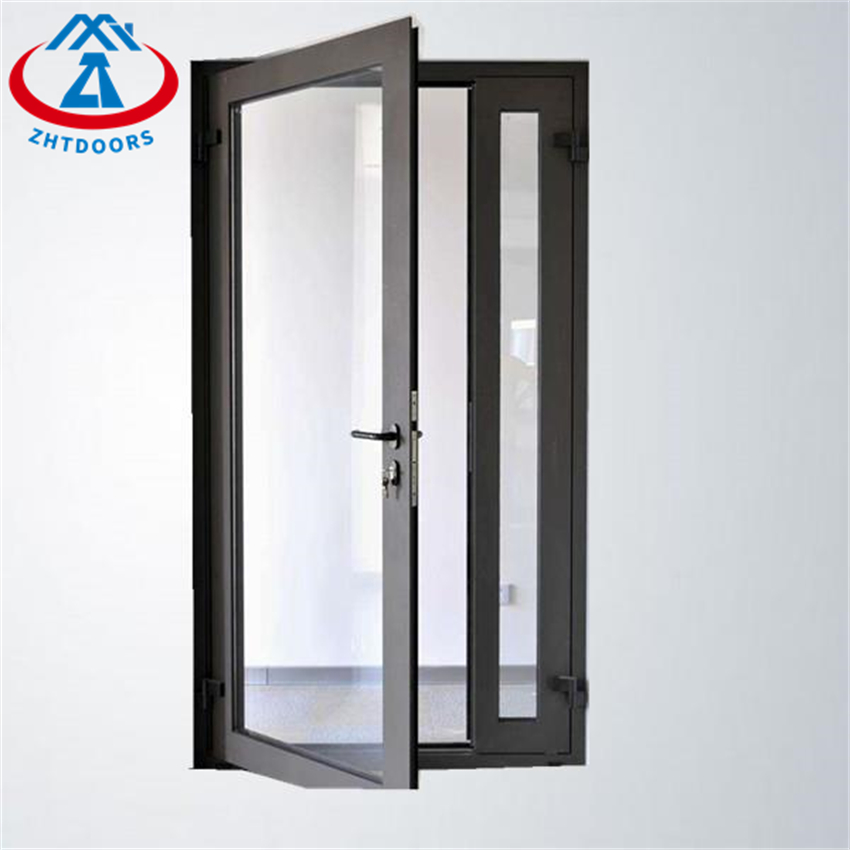 Entry Door Thermal Break Aluminium Double Pane Swing Door