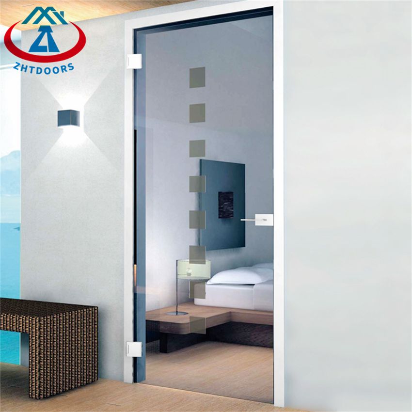 Frameless Commercial Aluminum Stainless Steel Hinge Single Swing Door