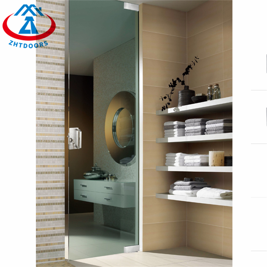 Frameless Commercial Aluminum Stainless Steel Hinge Single Swing Door