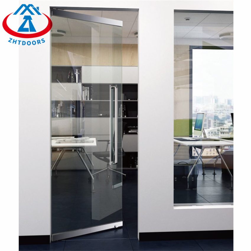 Frameless Commercial Aluminum Stainless Steel Hinge Single Swing Door