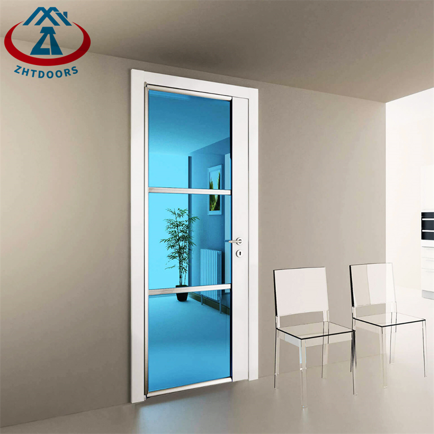 Glass Aluminum Toilet Door Interior House Swing Door