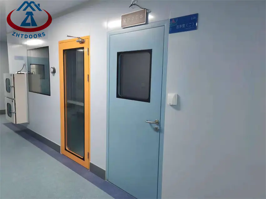 Standard Laboratory Clean Room Door Aluminium Swing Door