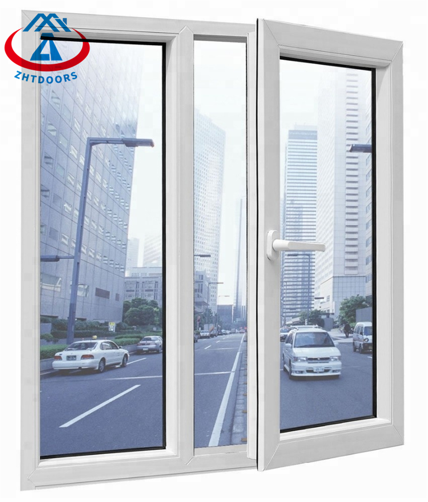 Grey Color Aluminum Interior Swing Doors Double Glass