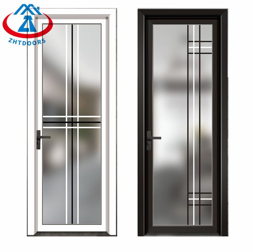 High Quality Frosted Double Glass Toilet Door