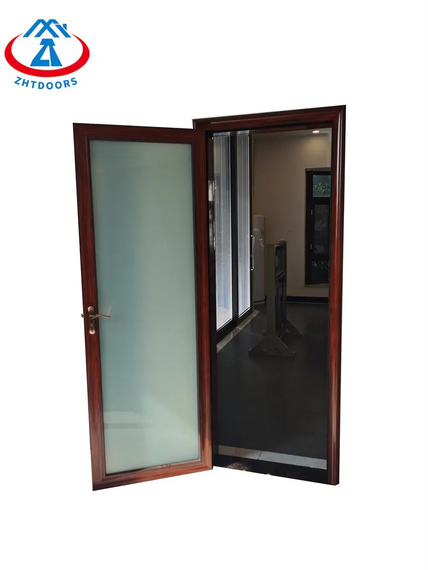 High Quality Frosted Double Glass Toilet Door