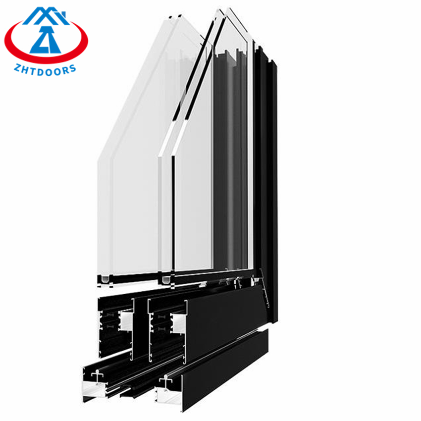 Low Price Aluminum Frame Double Glass Swing Pivot Aluminium Swing Door