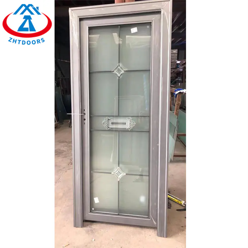 Popular Aluminium Alloy Glass Bathroom Doors Waterproof  Aluminium Swing Door