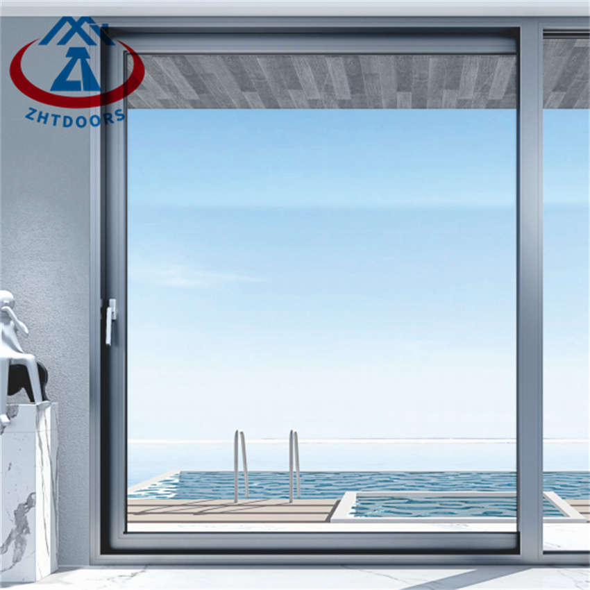 Black Safe High Quality Side Pressure Aluminium Sliding Door