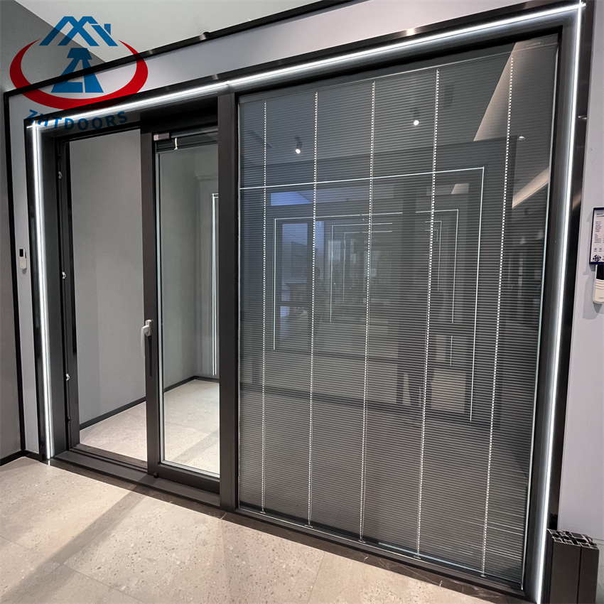 Black Safe High Quality Side Pressure Aluminium Sliding Door