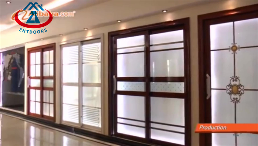 Customized New Design Commercial Double Glass Automatic Aluminium Sliding Door