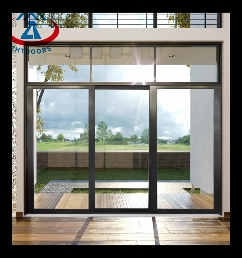 Double Tempered Glass Aluminium Sliding Door