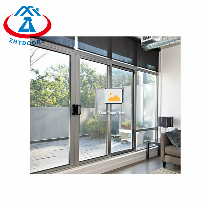 Double Tempered Glass Aluminium Sliding Door