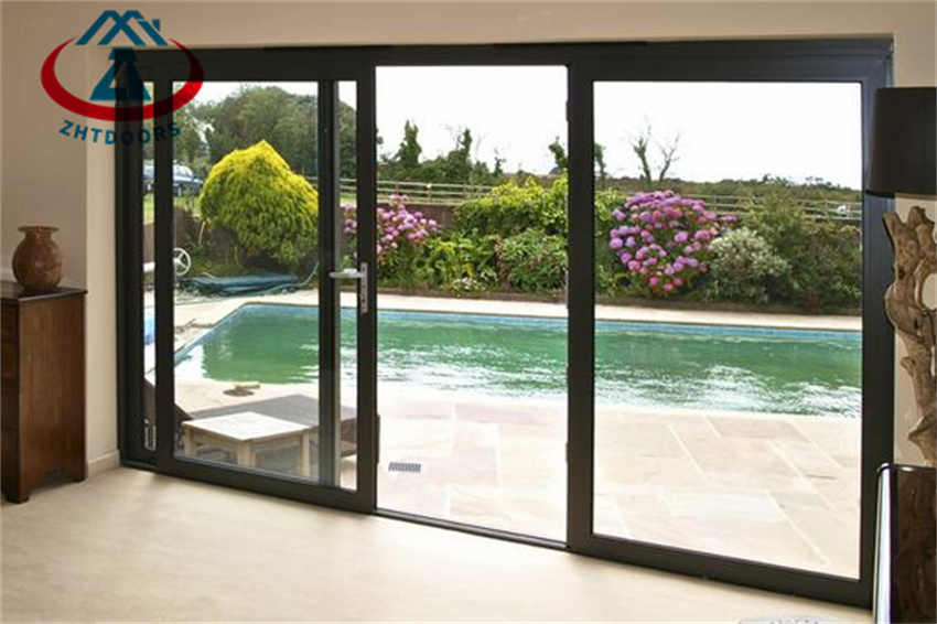 Home Soundproofing Noiseless Aluminum Frame Double Glazed Sliding Door