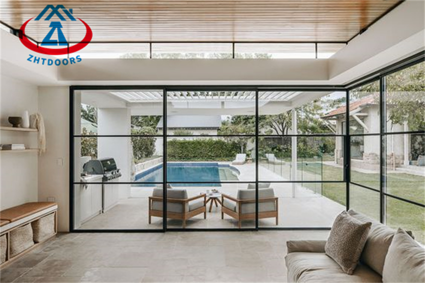 Home Soundproofing Noiseless Aluminum Frame Double Glazed Sliding Door