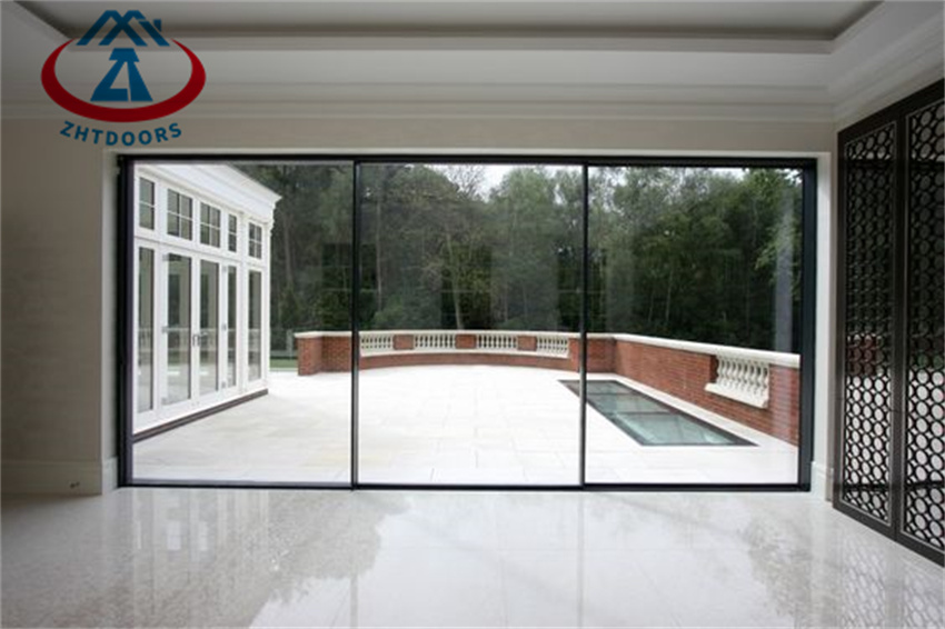 Home Soundproofing Noiseless Aluminum Frame Double Glazed Sliding Door
