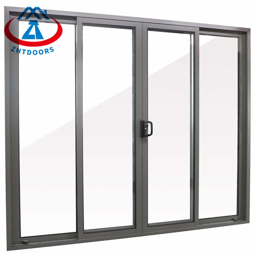 Home Soundproofing Noiseless Aluminum Frame Double Glazed Sliding Door