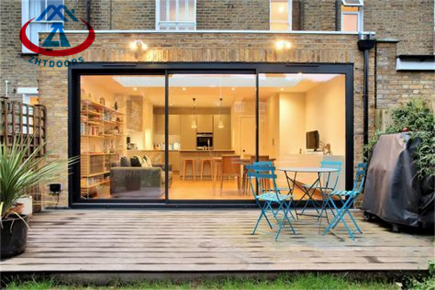 Home Soundproofing Noiseless Aluminum Frame Double Glazed Sliding Door