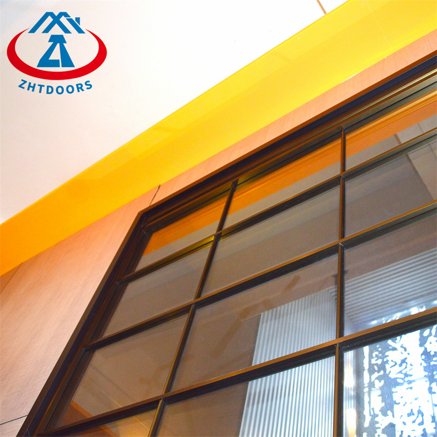 Italian Style Aluminum Alloy Grille Glass Sliding Door