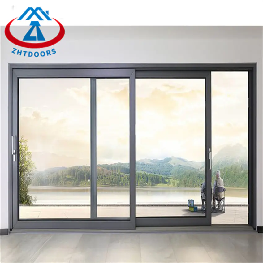 Luxury Aluminum Exterior Double Glass Sliding Entry Door