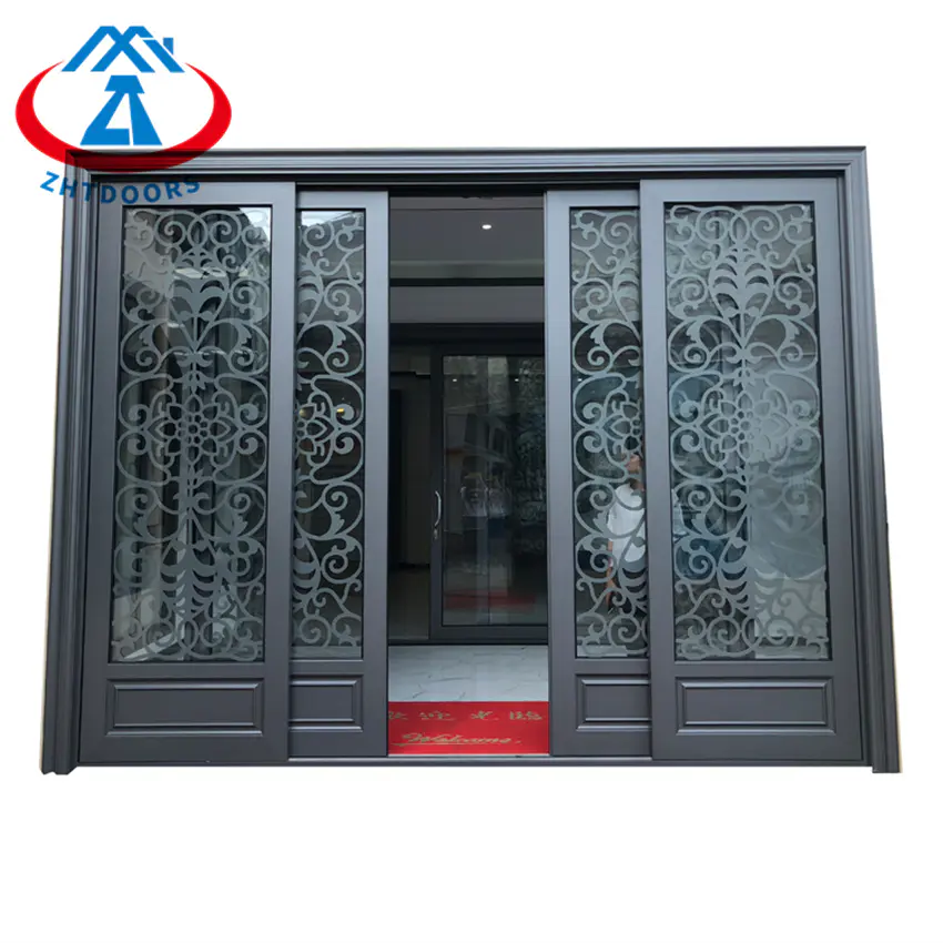 Luxury Design Electric Control Aluminium Sliding Shop Door