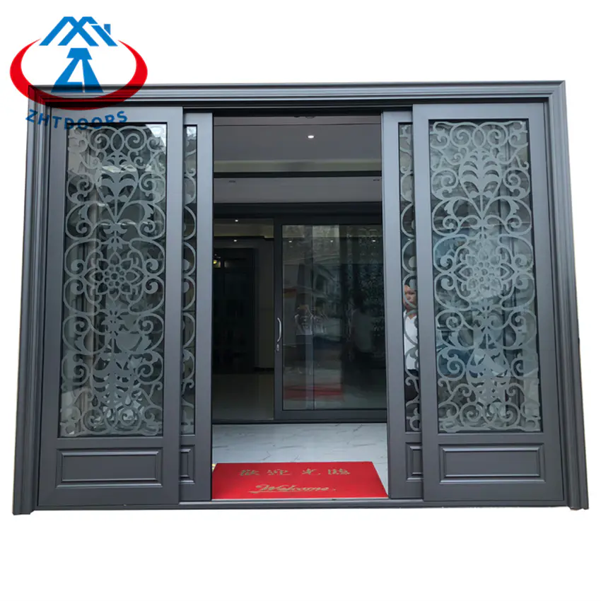 Luxury Design Electric Control Aluminium Sliding Shop Door