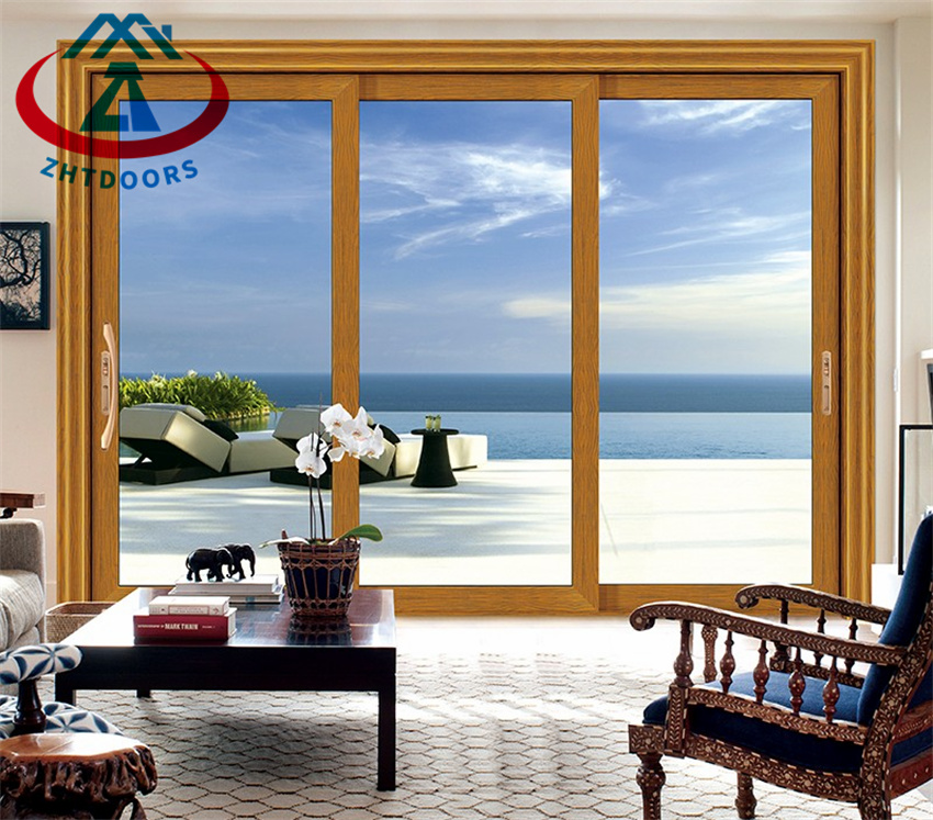 Manufacture Price Luxury Hurricane Impact Big Glass Aluminium Sliding Door