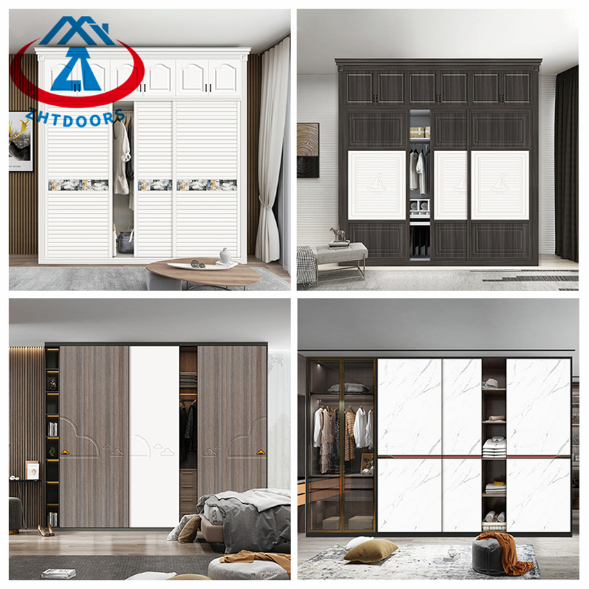 Manufacturer Direct Sale Modern Design Bedroom Wardrobe Aluminium Sliding Door