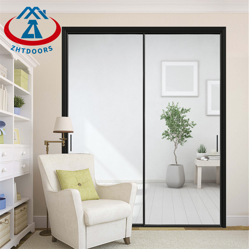 Multicolor Aluminum Frame Indoor Narrow Sliding Door