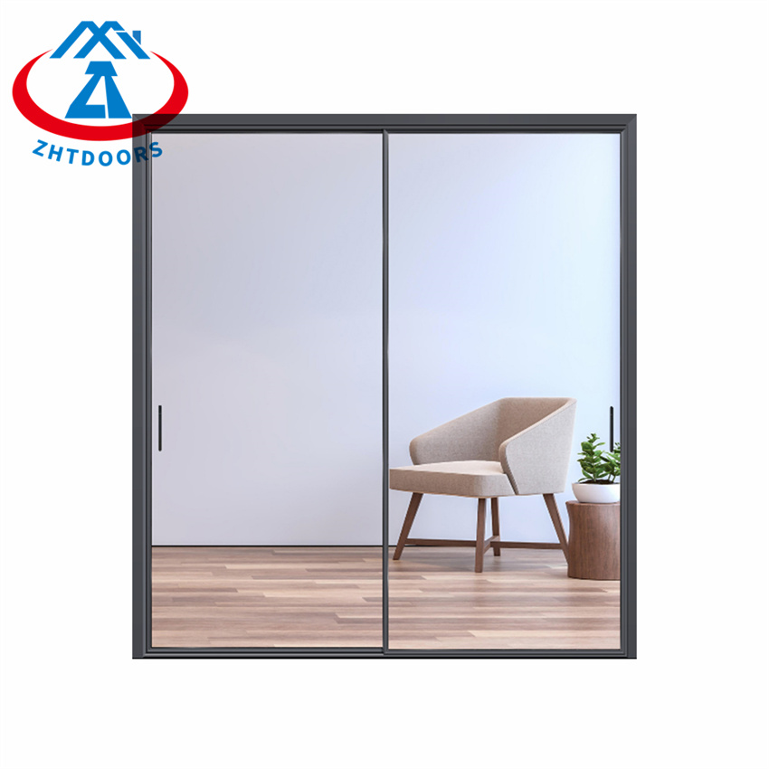 Multicolor Aluminum Frame Indoor Narrow Sliding Door