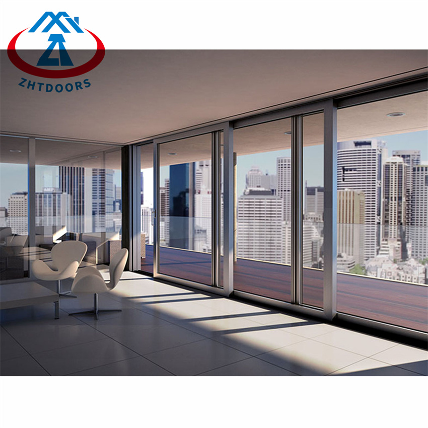 Sliding Aluminum Doors Glass Curtain Interior Partition