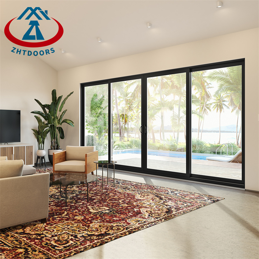 Soundproof Aluminum Interior Sliding Noiseless Sliding Glass Door