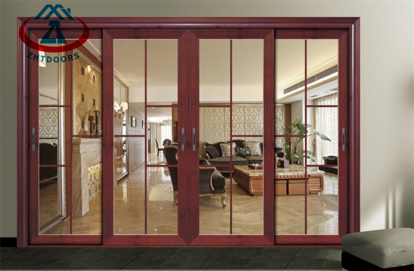 Soundproof Aluminum Interior Sliding Noiseless Sliding Glass Door