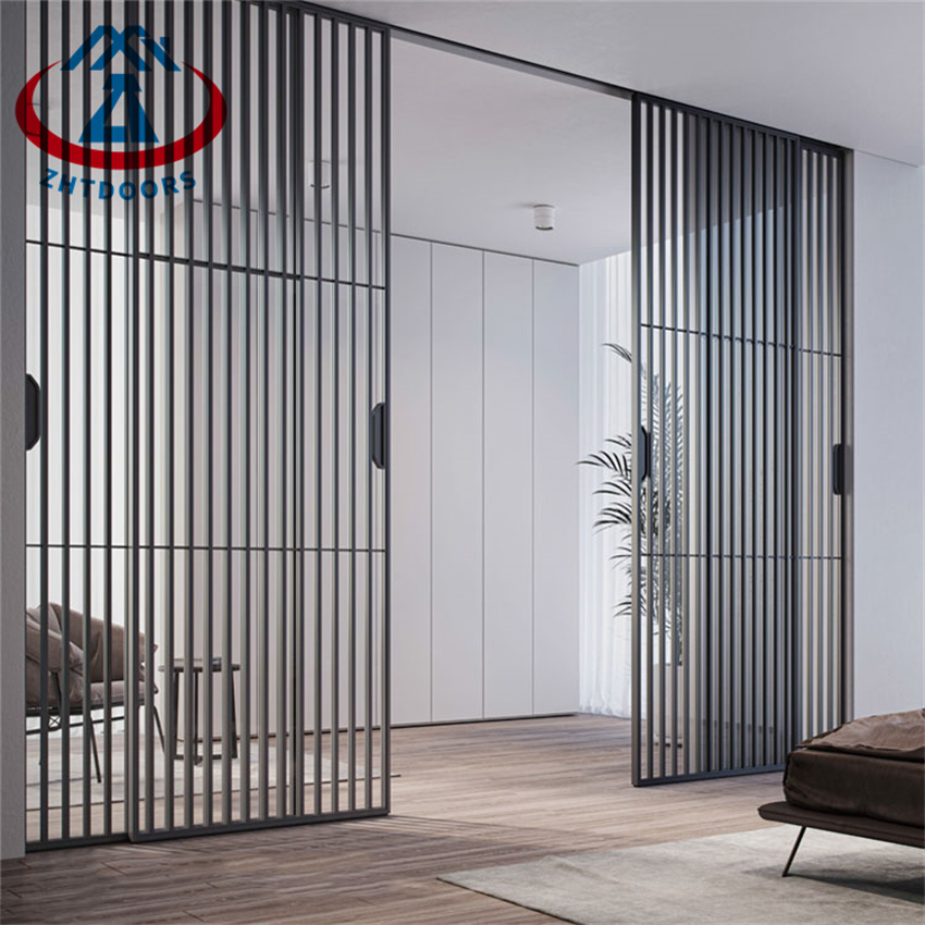 Soundproof Double Glass Slim Sliding Door Interior