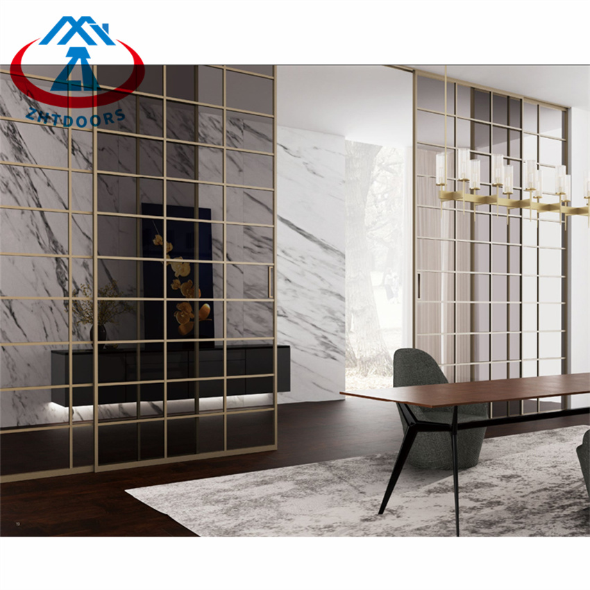 Soundproof Double Glass Slim Sliding Door Interior