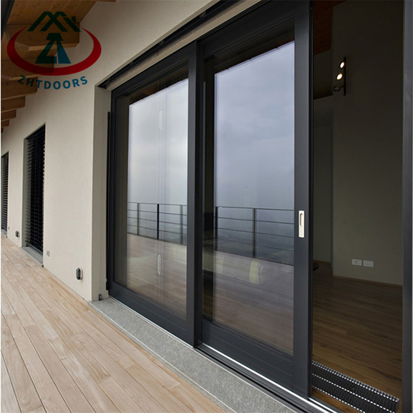 Telescopic Double Glazed Glass Design Aluminum Sliding Door