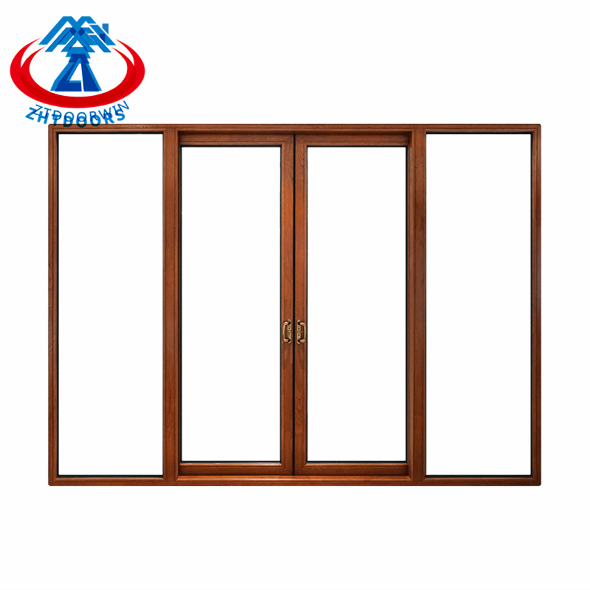 Timber Clad Aluminum Doors Wooden Glaze Sliding Door