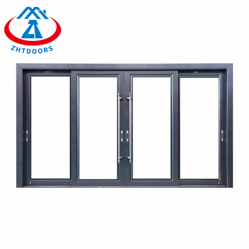 Top Grade Black Frame Aluminum Sliding Door