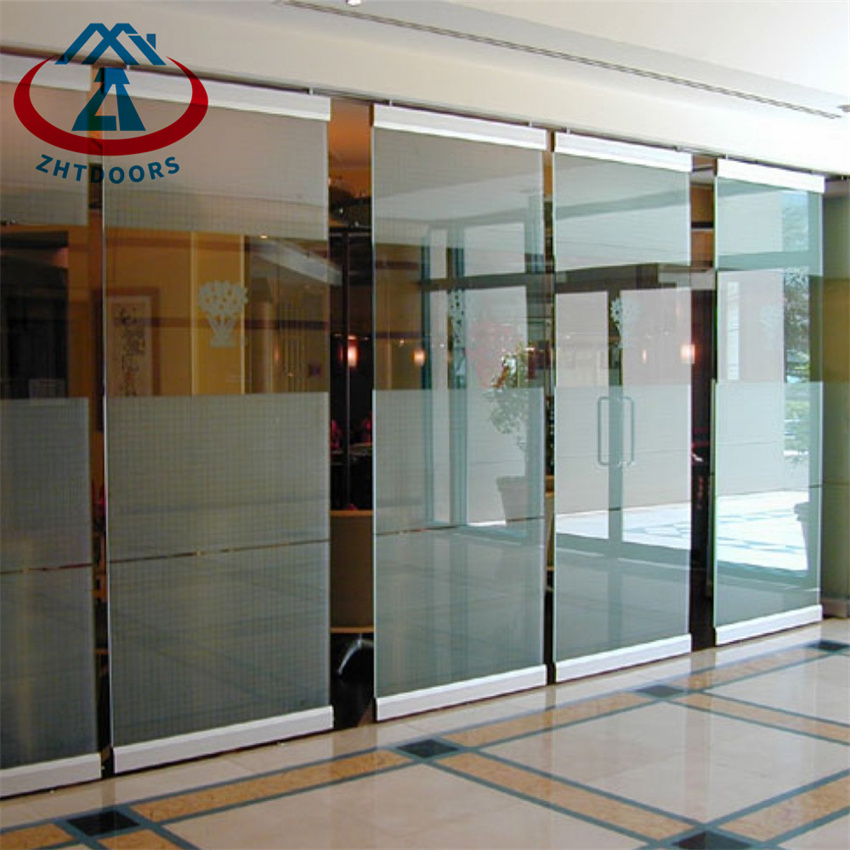 Top Hanging Aluminum Frame Glass Sliding Door