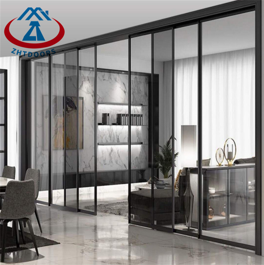 Stylish Design Narrow Frame Aluminum Glass Door