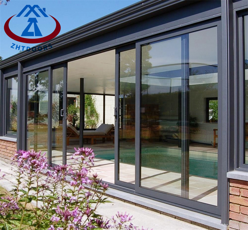 Hurricane Proof Impact Commercial  Aluminium Sliding Door