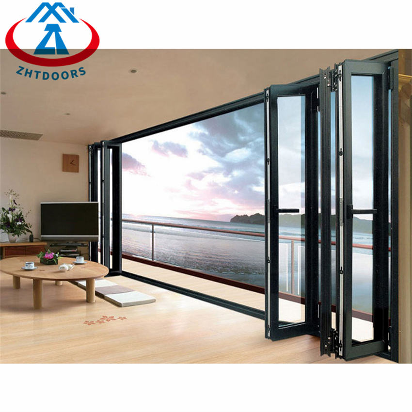 Wholesale Exterior  Black Aluminium Folding Door