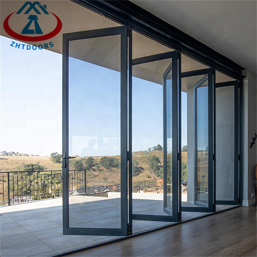 Wholesale Exterior  Black Aluminium Folding Door