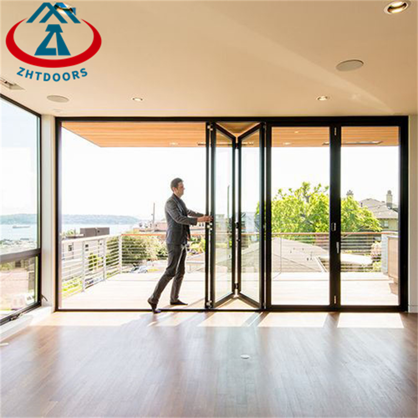 New Glass Folding Doors Aluminum Alloy Bifold
