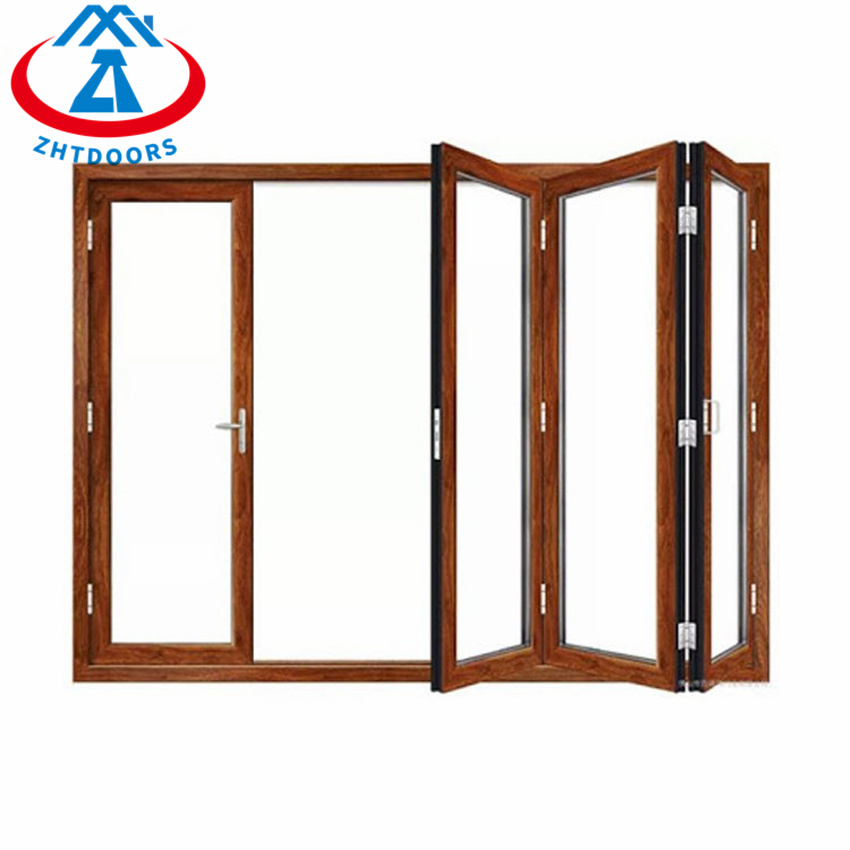 Aluminium Frame wooden Frame Folding Glass Windows