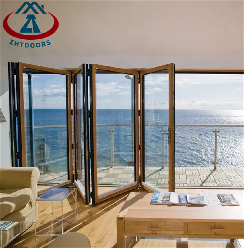 Balcony Interior Slim Folding Doors Frameless Sliding