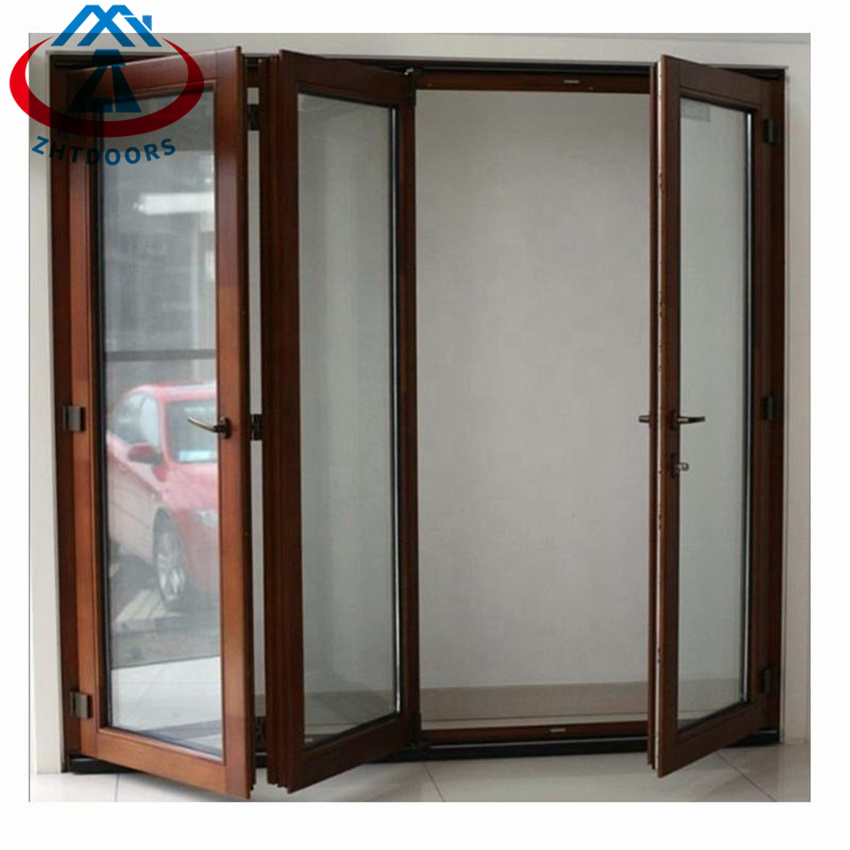 Black Color Design Bi Fold Corner Aluminium Folding Door