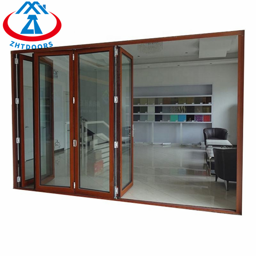 Black Color Design Bi Fold Corner Aluminium Folding Door