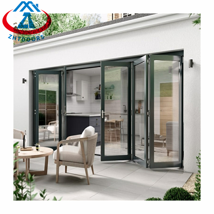 Frameless Glass Bi-folding Door Aluminium Folding Door